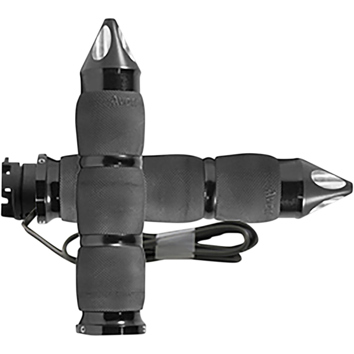 AVON GRIPS 0631-0217 IN-S-AIR-90ASH Heated Grips Grips - Heated - Air Cushion - Spike - Indian - Black