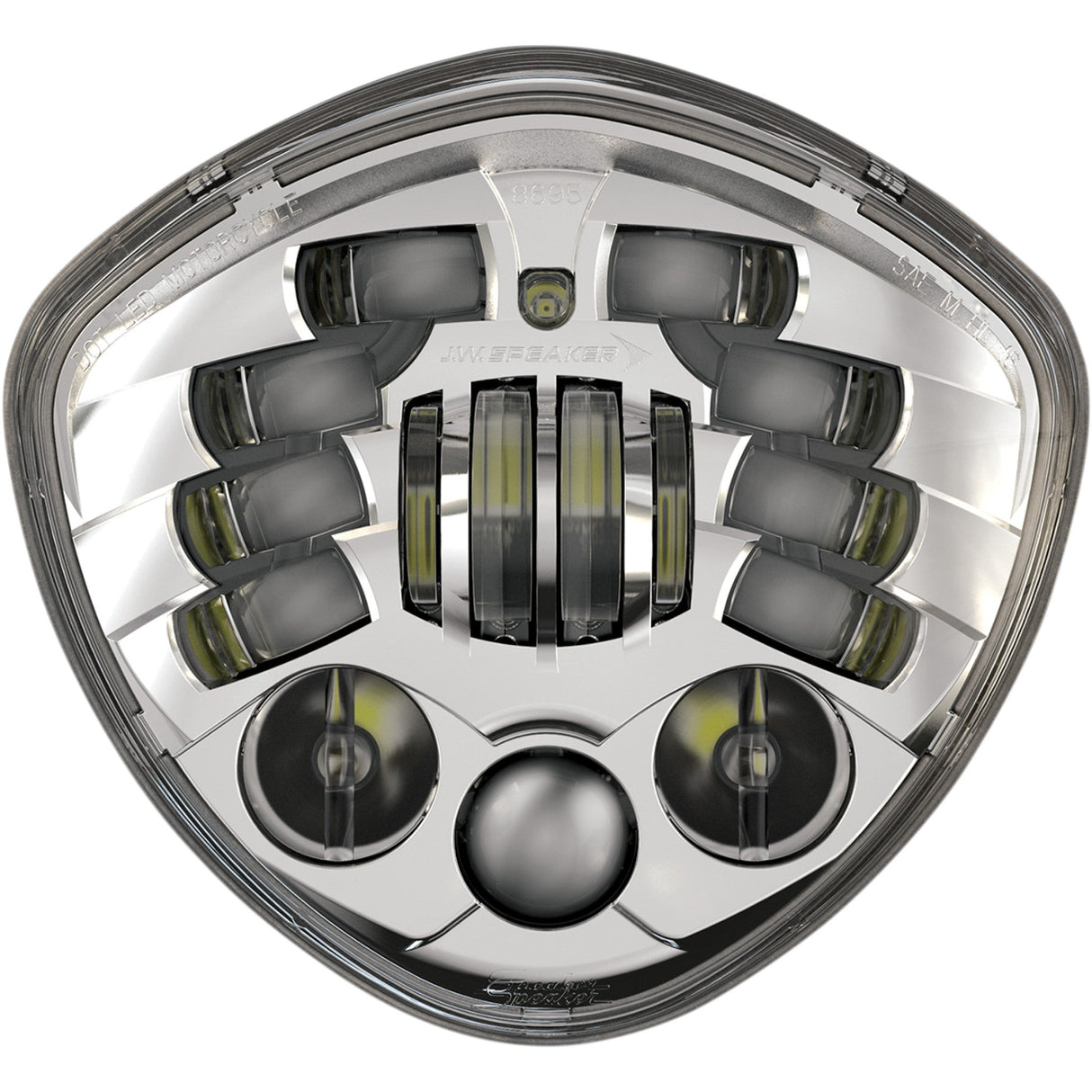 J.W. SPEAKER 2001-1786 0555161 Adaptive 2 Headlight for Victory with Diamond Headlights Adaptive 2 LED Headlight - 7" Victory - Chrome