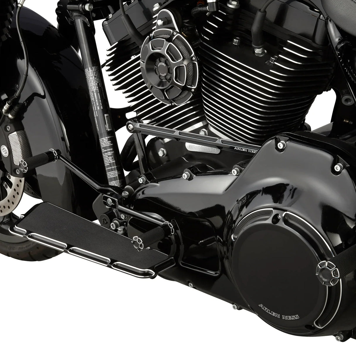 Arlen Ness Shift Rod Beveled Round Black - 19-933 For Harley Motorcycles 1984-2026