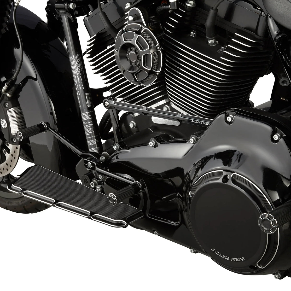 Arlen Ness Shift Rod Beveled Round Black - 19-933 For Harley Motorcycles 1984-2026