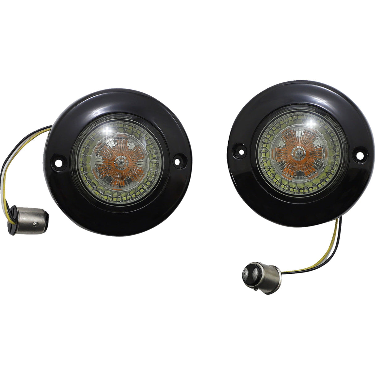 Custom Dynamics ProBEAM® Dynamic Ringz® LED Turn Signals Front - PB-FB-AW-1157BS For Harley Electra Glide / Softail / Touring / Road King 1986-2022
