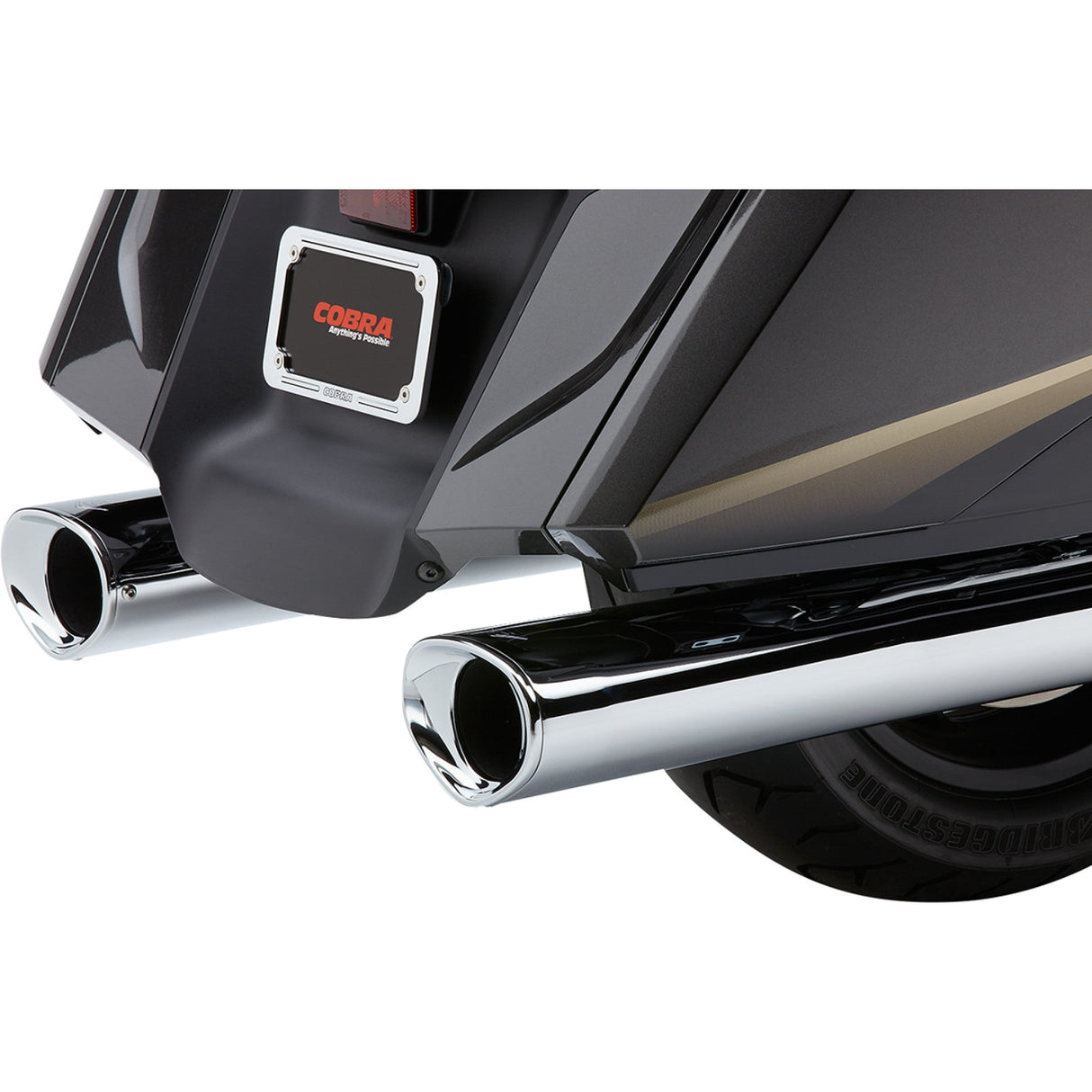 Cobra Tri Flo Muffler - 1218 Honda GL1800HP Gold Wing Audio Comfort / GL1800B Gold Wing F6B / GL1800F6B Gold Wing Bagger 2012-2017