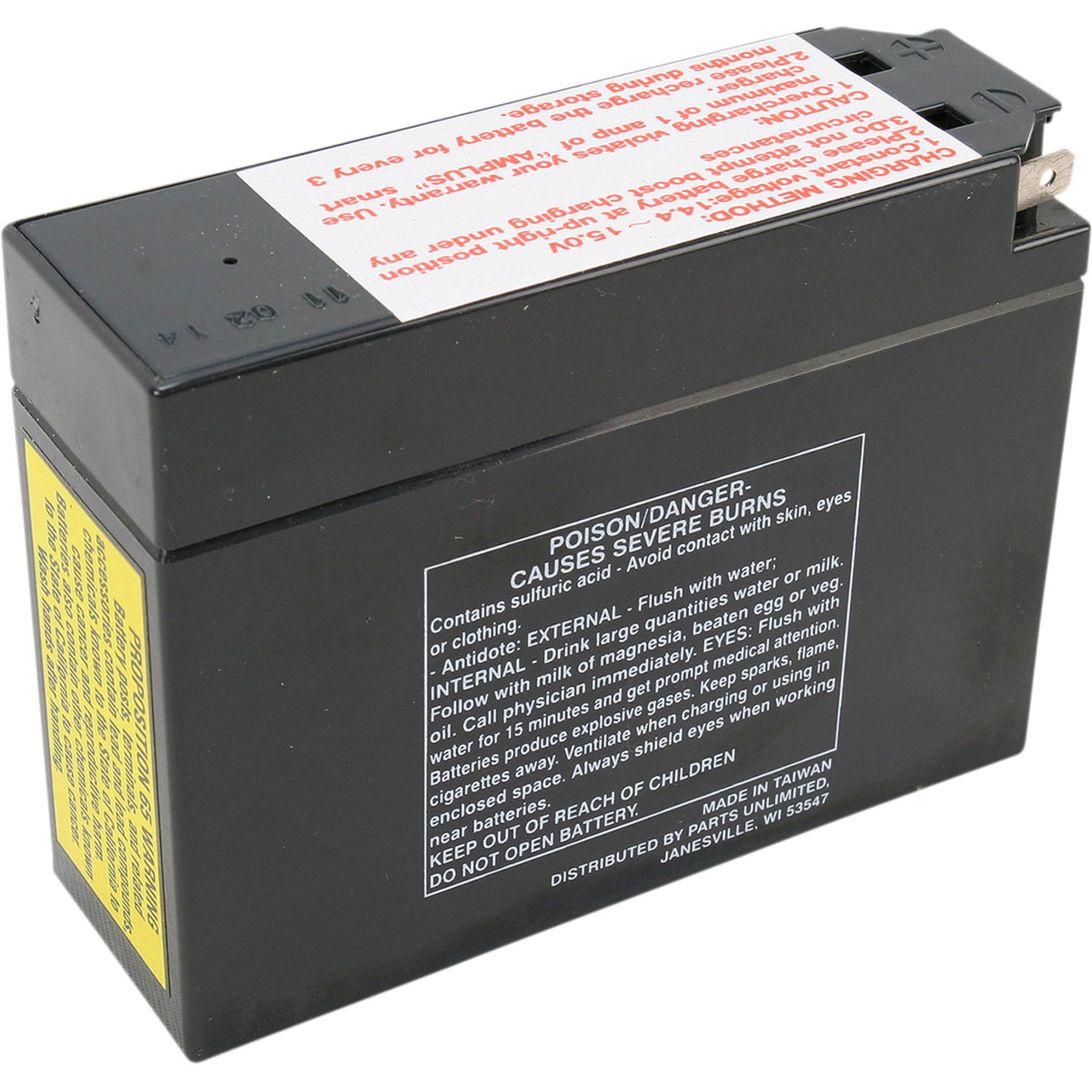 PARTS UNLIMITED 2113-0217 Factory-Activated AGM Maintenance-Free Battery AGM Battery - YT4B-BS