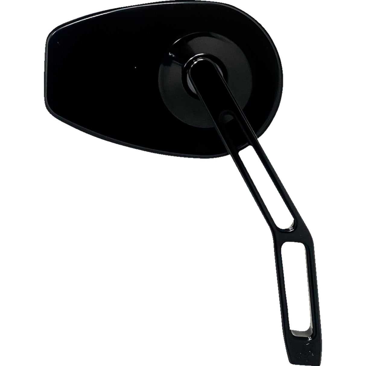 PRO-ONE PERF.MFG. 0640-1669 102110B Micro Mirror w/V2 Cut-Out Stem Mirror - Micro w/V2 Cut-Out Stem - Oval - Black - Right