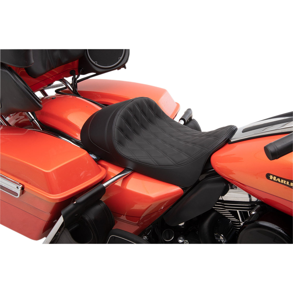 DRAG SPECIALTIES SEATS 0801-1252 EZ-ON Mount Forward Low Solo Seat Forward Low Solo Seat - Diamond - Black Stitching - FL '08-'23