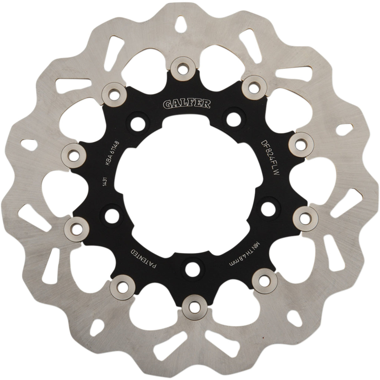 GALFER 1710-3626 DF824CW Wave® Brake Rotors - Rear - Black Carrier