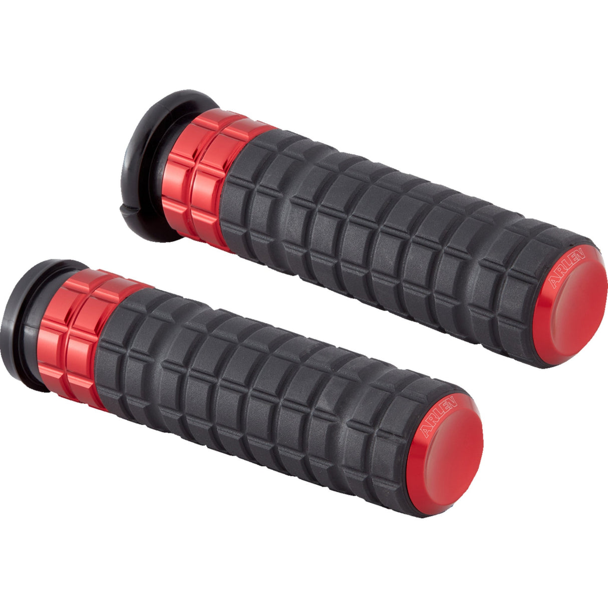 Arlen Ness SpeedLiner Grips TBW Red - 500-021 For Harley Motorcycles 2008-2025