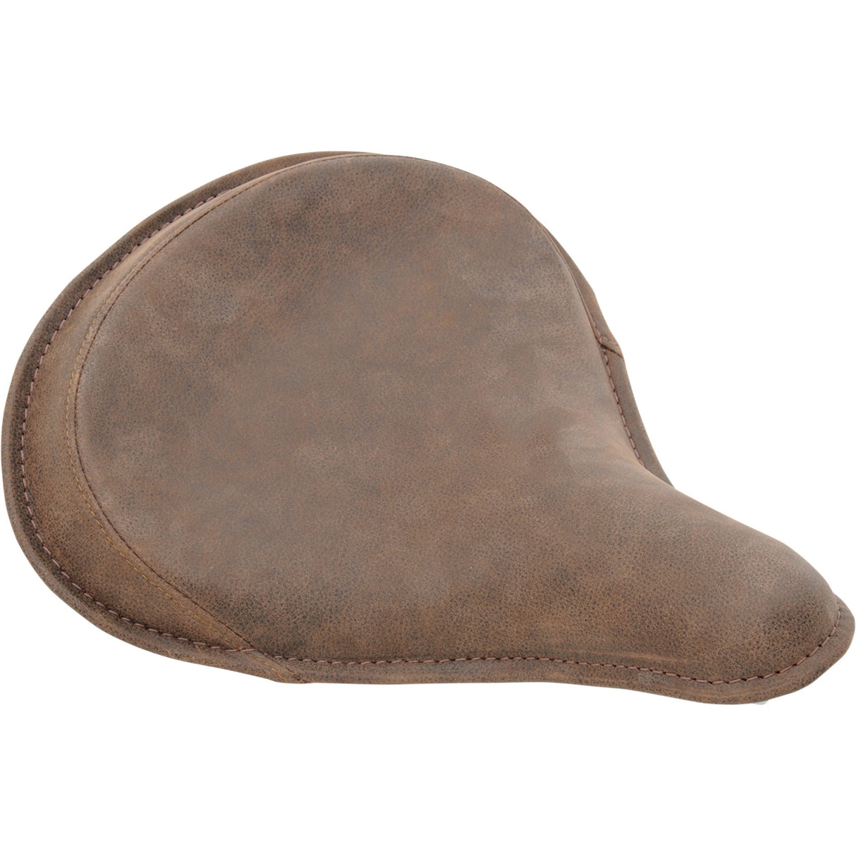 DRAG SPECIALTIES SEATS 0806-0050 Large Spring Solo Seat Seat - Spring Solo - Large - Distressed Brown Leather/Perimeter Stitch