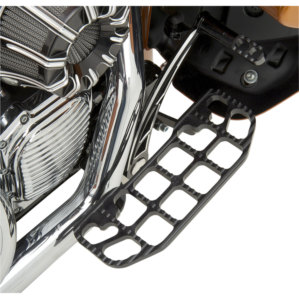 Joker Machine Serrated Floorboards Black - 08-640-1B For Harley Motorcycles 1980-2026