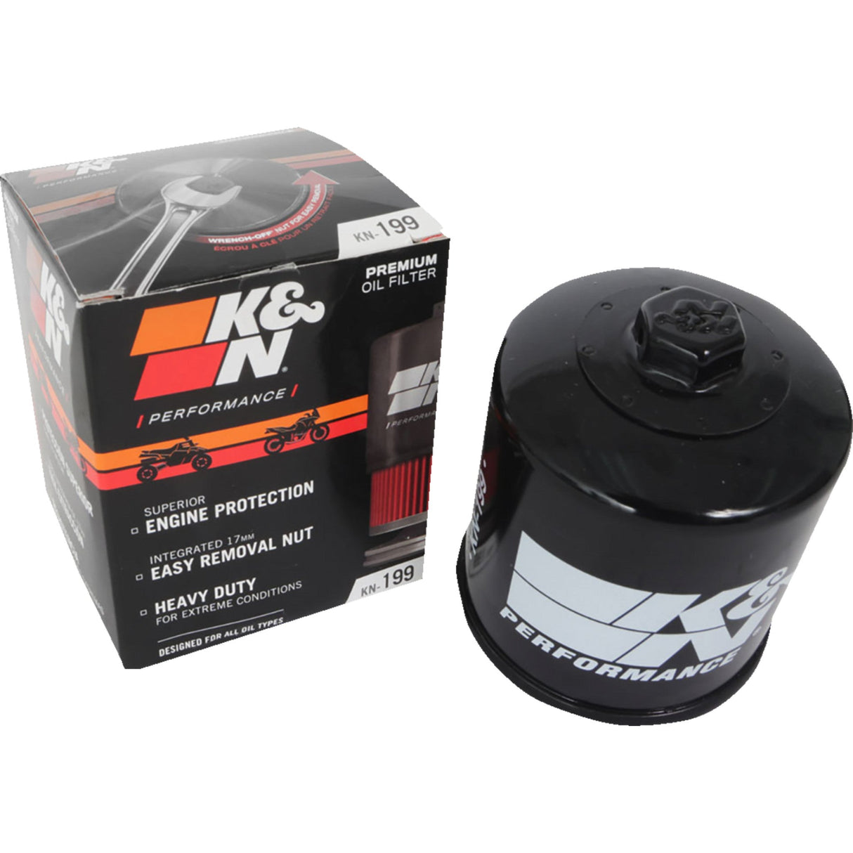 K & N Wrench-Off Oil Filter - KN-199 For Indian Scout 2015-2022