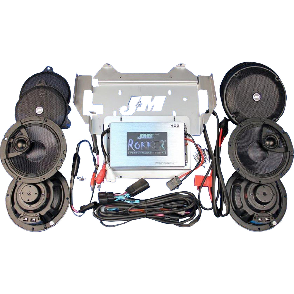 J & M Amplifier And Speaker Kit Flhtk Flht Flhcutg - RKT6-400HC14-UL4 For Harley Touring 2014-2025