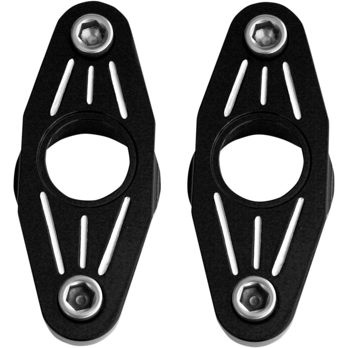 Accutronix Swingarm Pivot Blocks Black Anodized Ball-Milled - FXPV1-MN For Harley 1982-1994