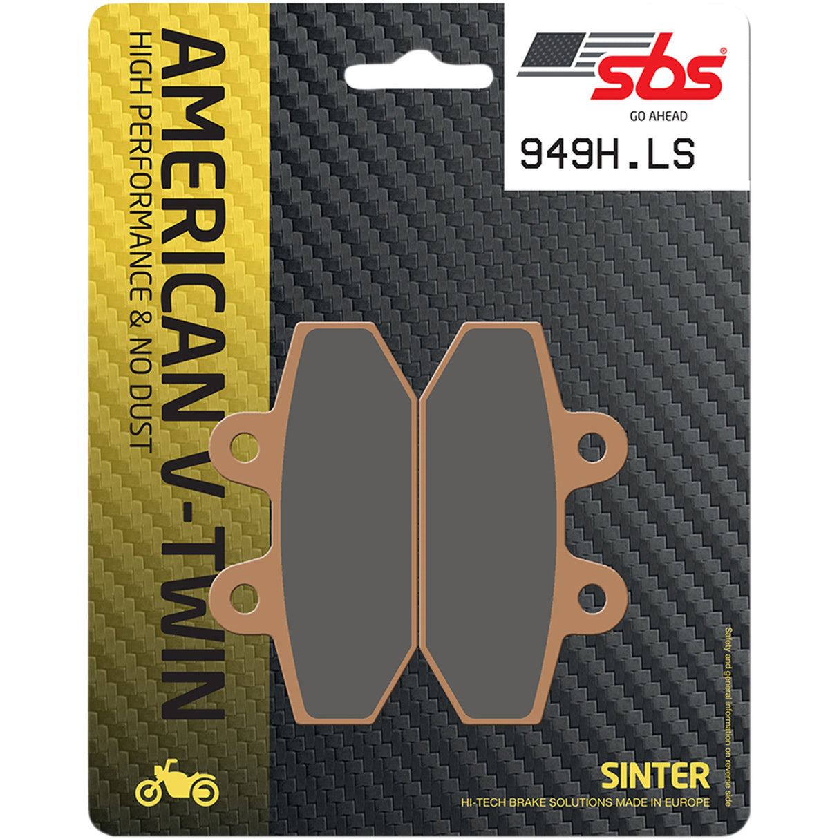 SBS LS Street Excel Sintered Rear Brake Pads Softail - 949H.LS For Harley Softail 2018-2024