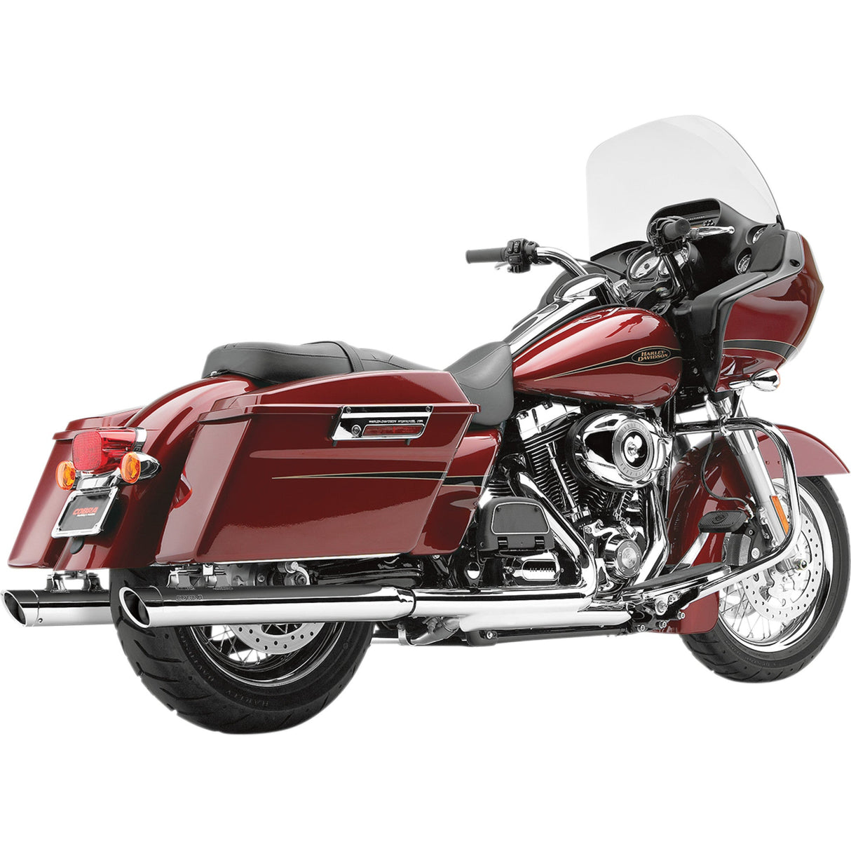 Cobra 3" Slip-On Muffler Chrome - 6020 For Harley Touring 1995-2016