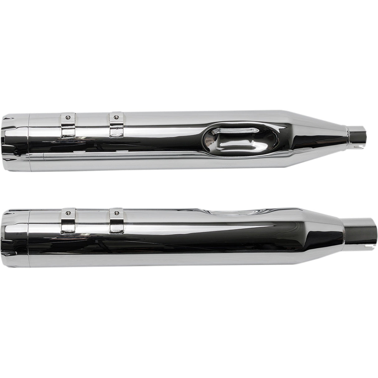 S&S Cycle 4-1/2" MK45 Performance Mufflers — Thruster Chrome Thruster - 550-0665 For Harley Touring 2017-2026