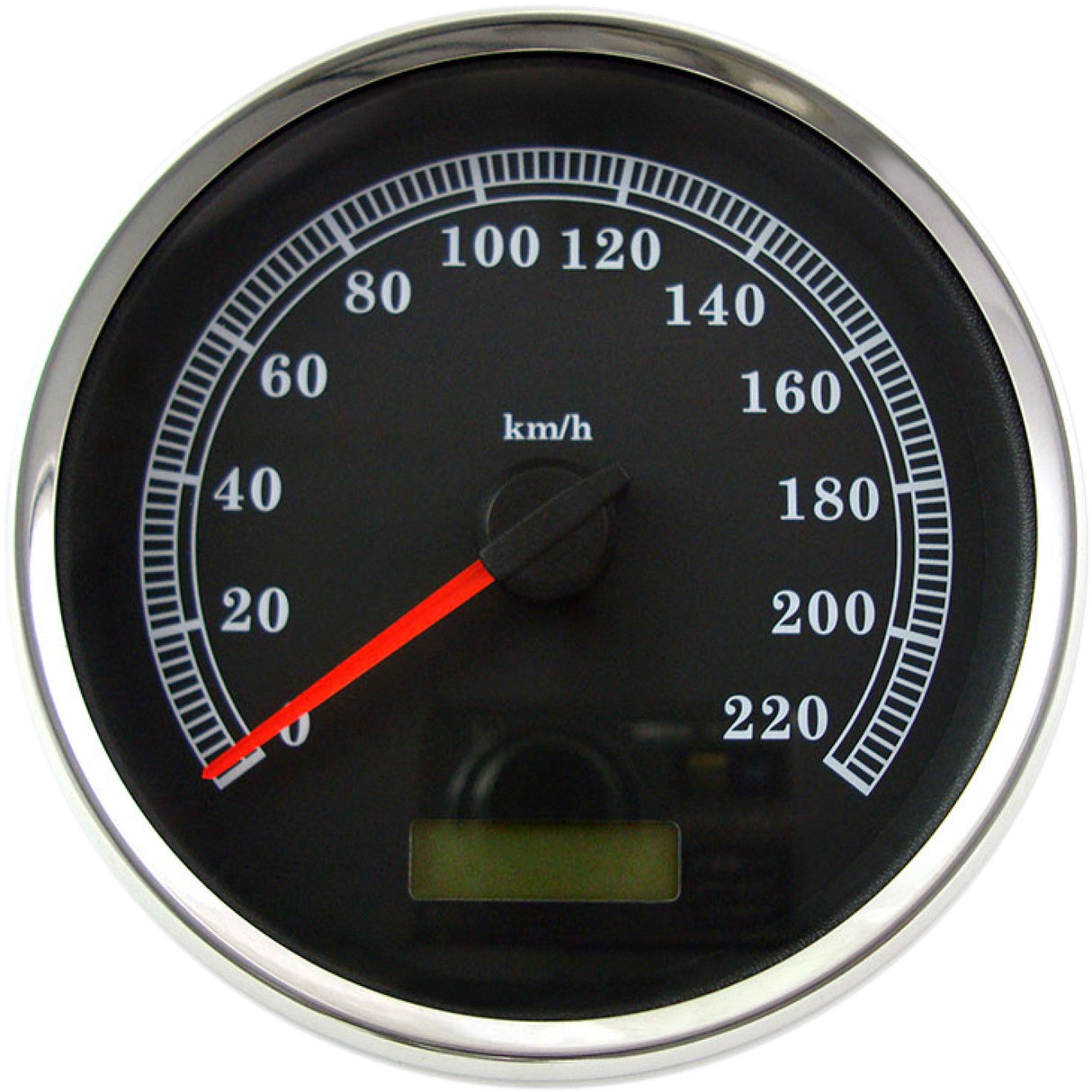DRAG SPECIALTIES 2210-0464 5" Programmable Electronic Metric Speedometer Electronic Speedometer - Black - 220 KPH