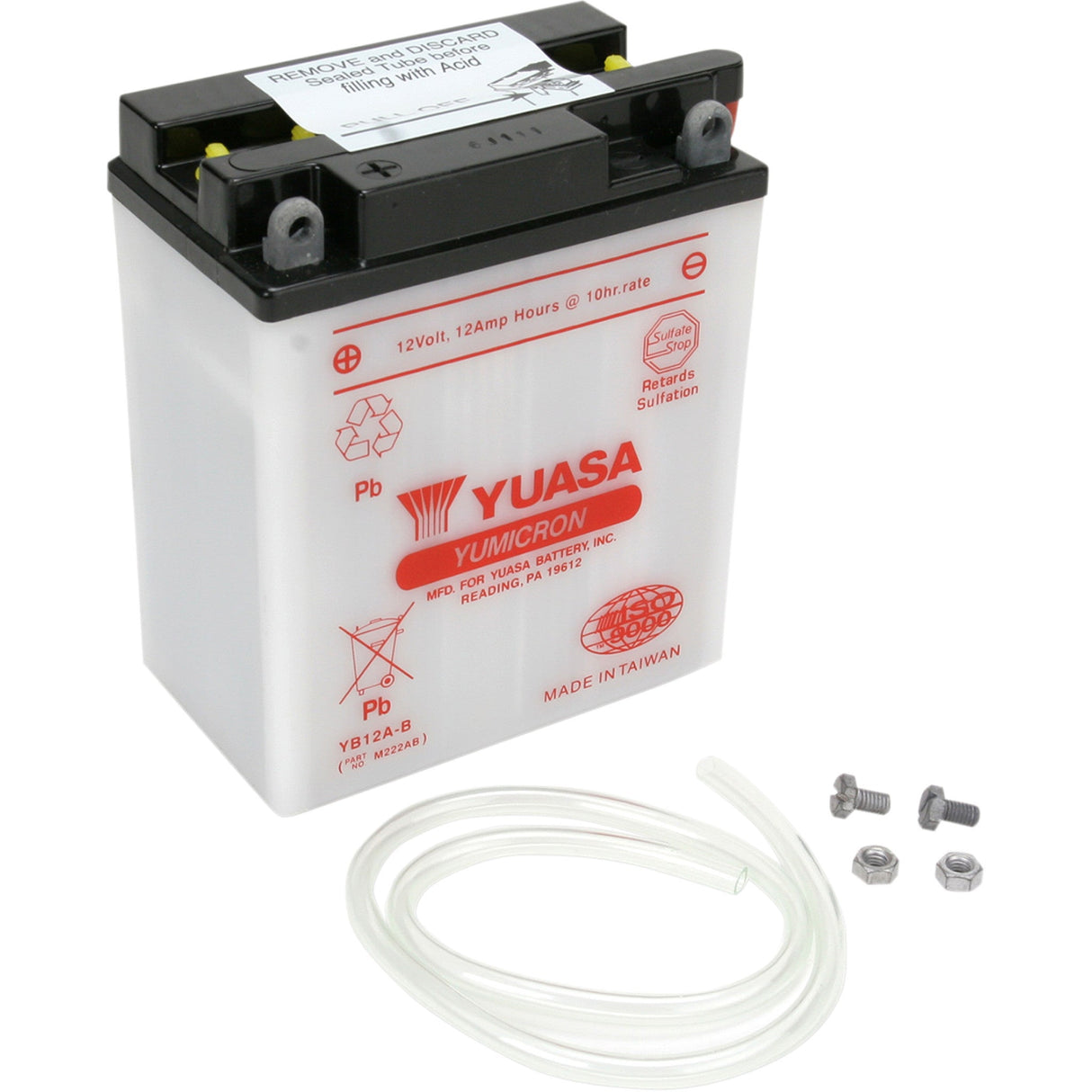 YUASA YB12A-B YUAM222AB Conventional Battery — 12 V Battery - YB12A-B