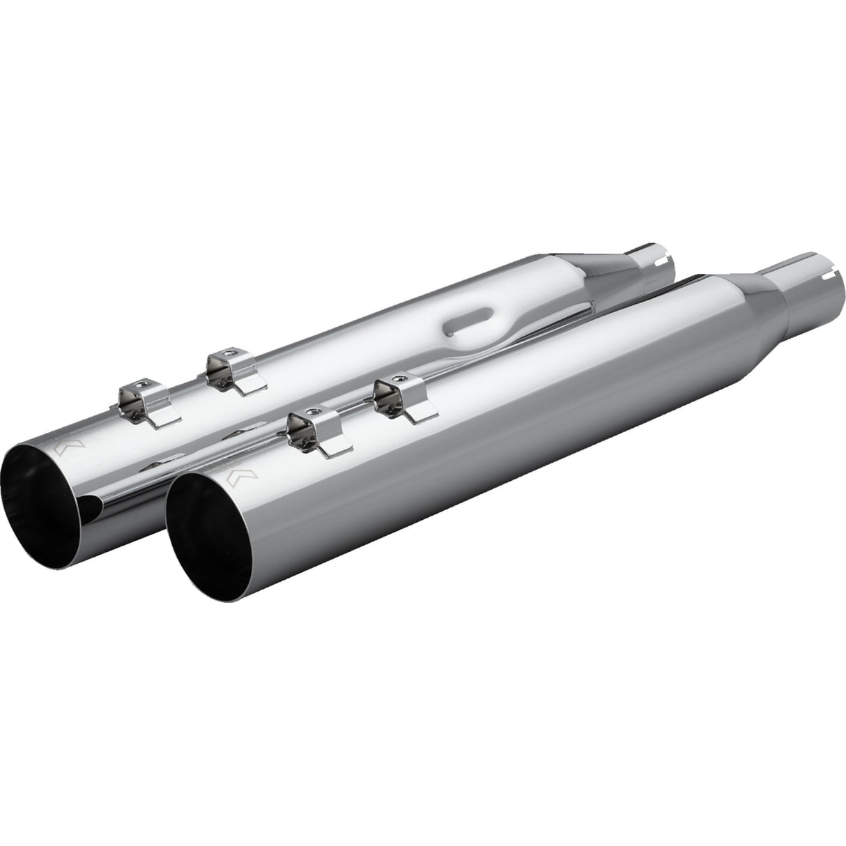 KHROME WERKS 1801-1873 40FST-1012-CHR HP-Plus® Slip-On Mufflers 4" - straight cut with ripper baffle - m8 - chrome