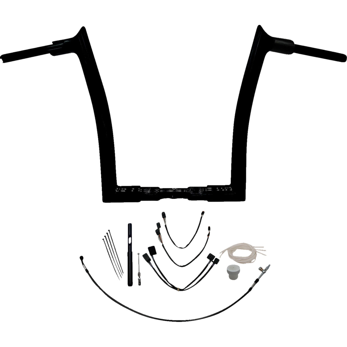 FAT Baggers INC. 1-1/2" EZ Install Pointed Top Handlebar Kit 14" Black - 819614-B For Harley Road King Special 2021-2025