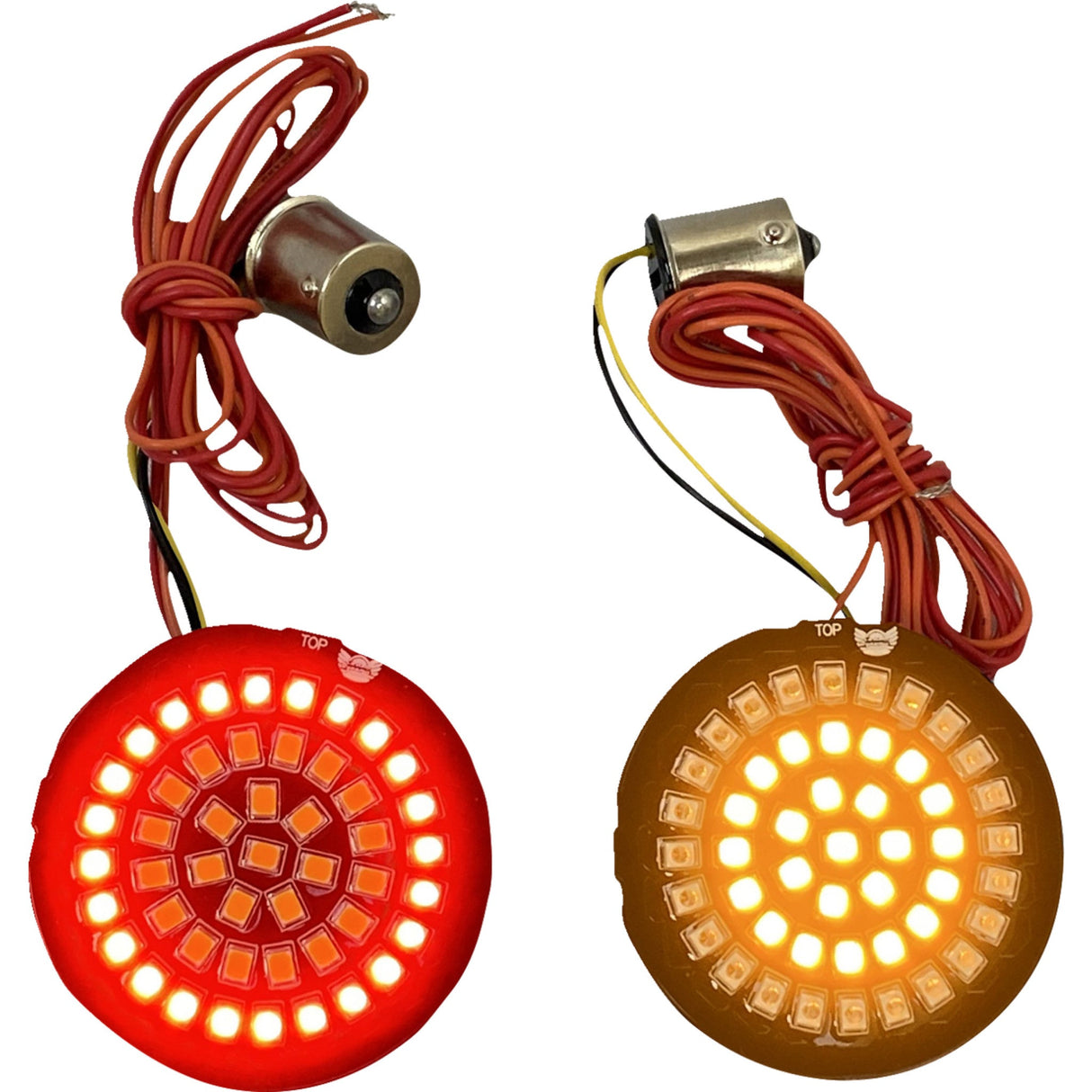Custom Dynamics Dynamic Clusters2™ LED Turn Signal Inserts 1156 Amber Lens - GEN-4-AR2-1156 For Harley Motorcycles 2000-2024