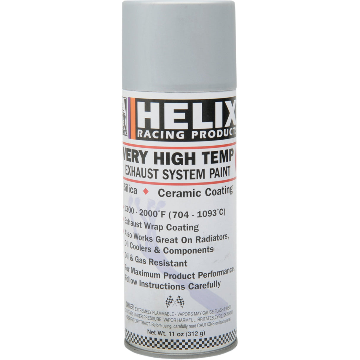 HELIX 3712-0013 165-1170 High-Temperature Exhaust Paint High-Temperature Paint - Aluminum - 11 oz. net wt. - Aerosol