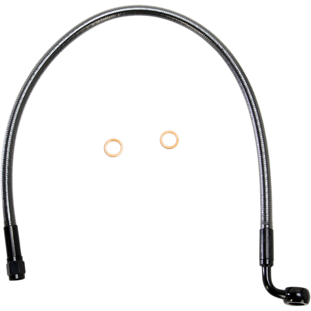 Magnum Shielding Designer Series ABS-Specific Upper Brake Line Kit 10mm-35° 20" Black Pearl - AS47220 For Harley Dyna 2012-2017