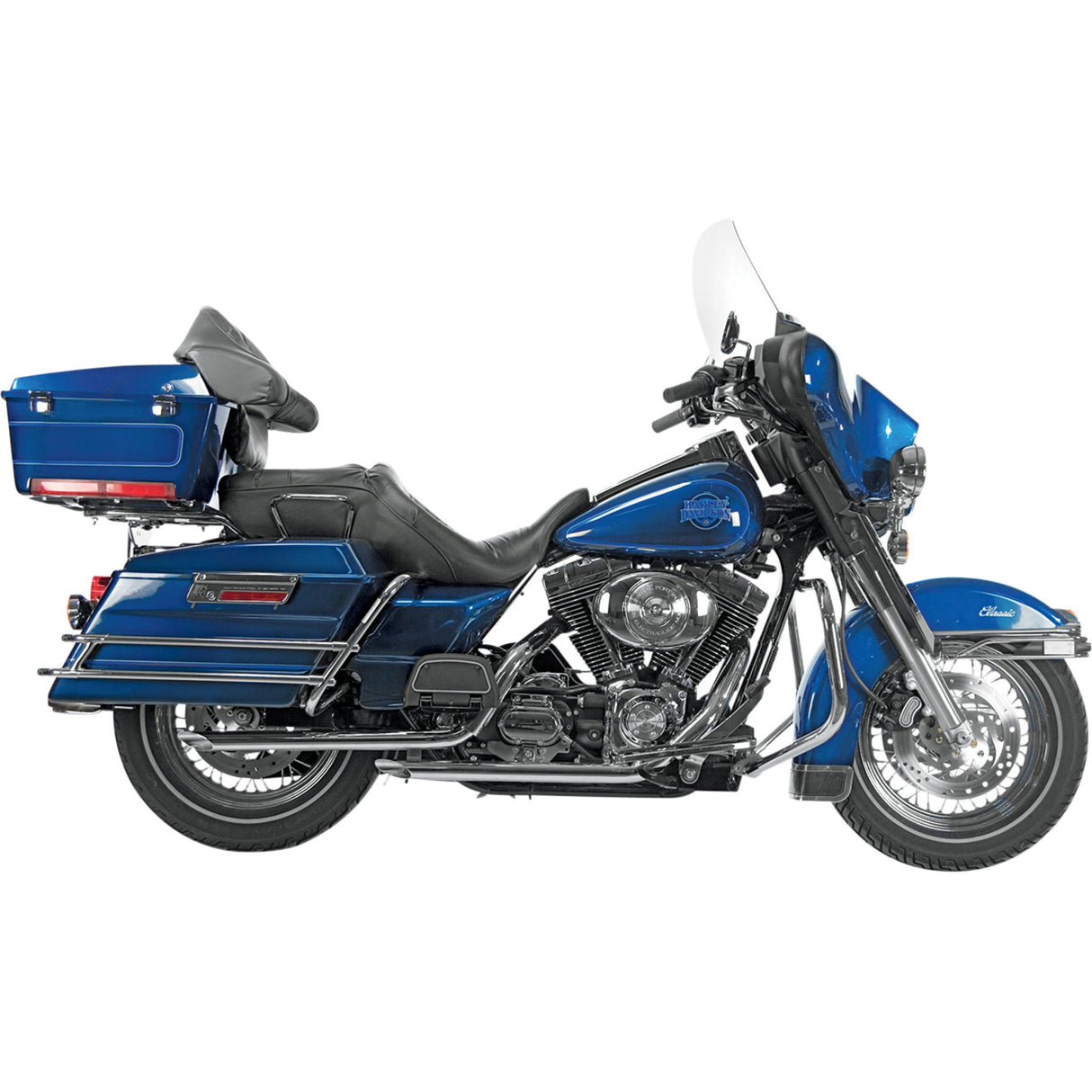 Paughco Drag Pipes 2-Into-2 Exhaust System - DS735EVOS For Harley Touring 1985-2009