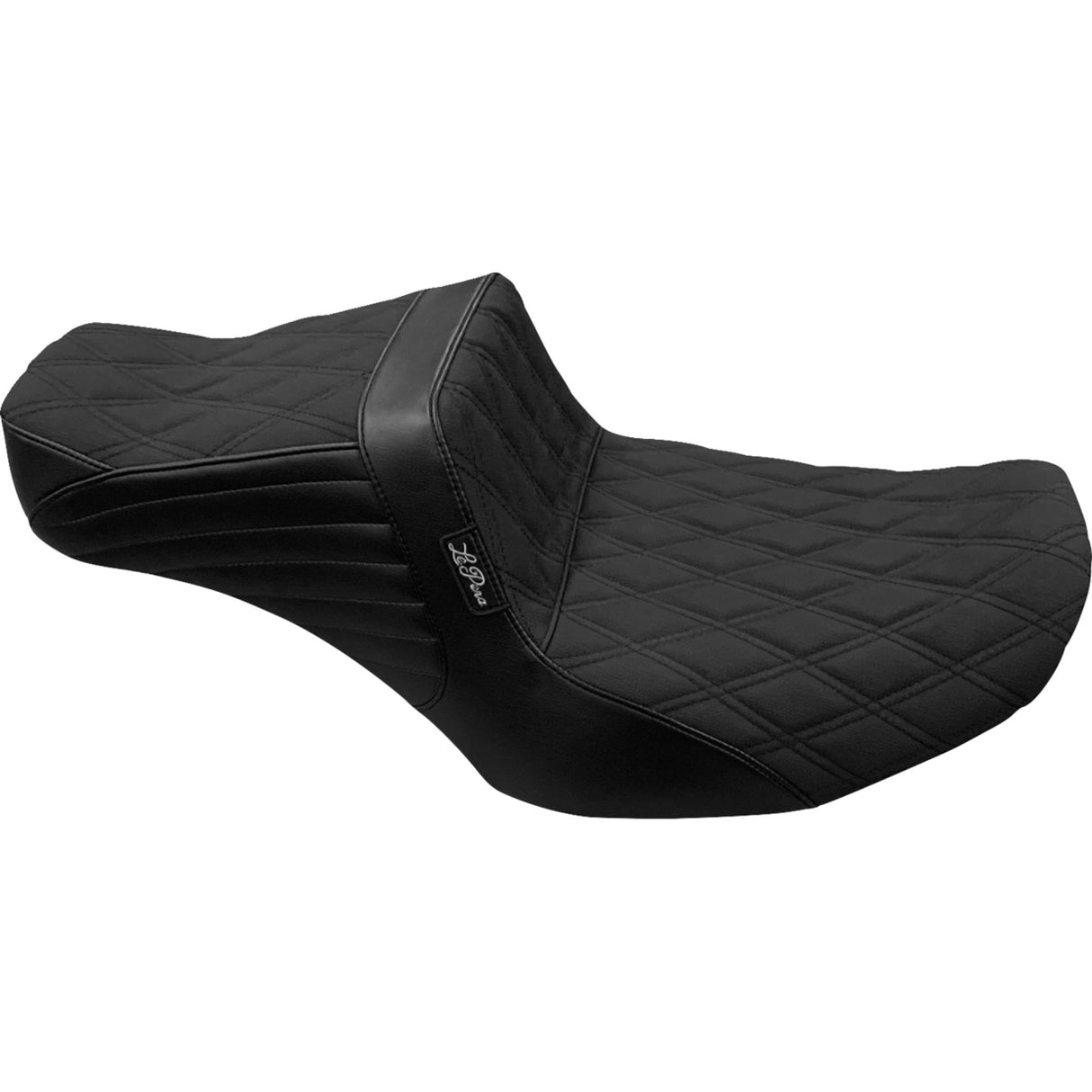 LePera Tailwhip Seat Double Diamond With Gripper - LV-587DDGP For Harley Touring 2023-2026