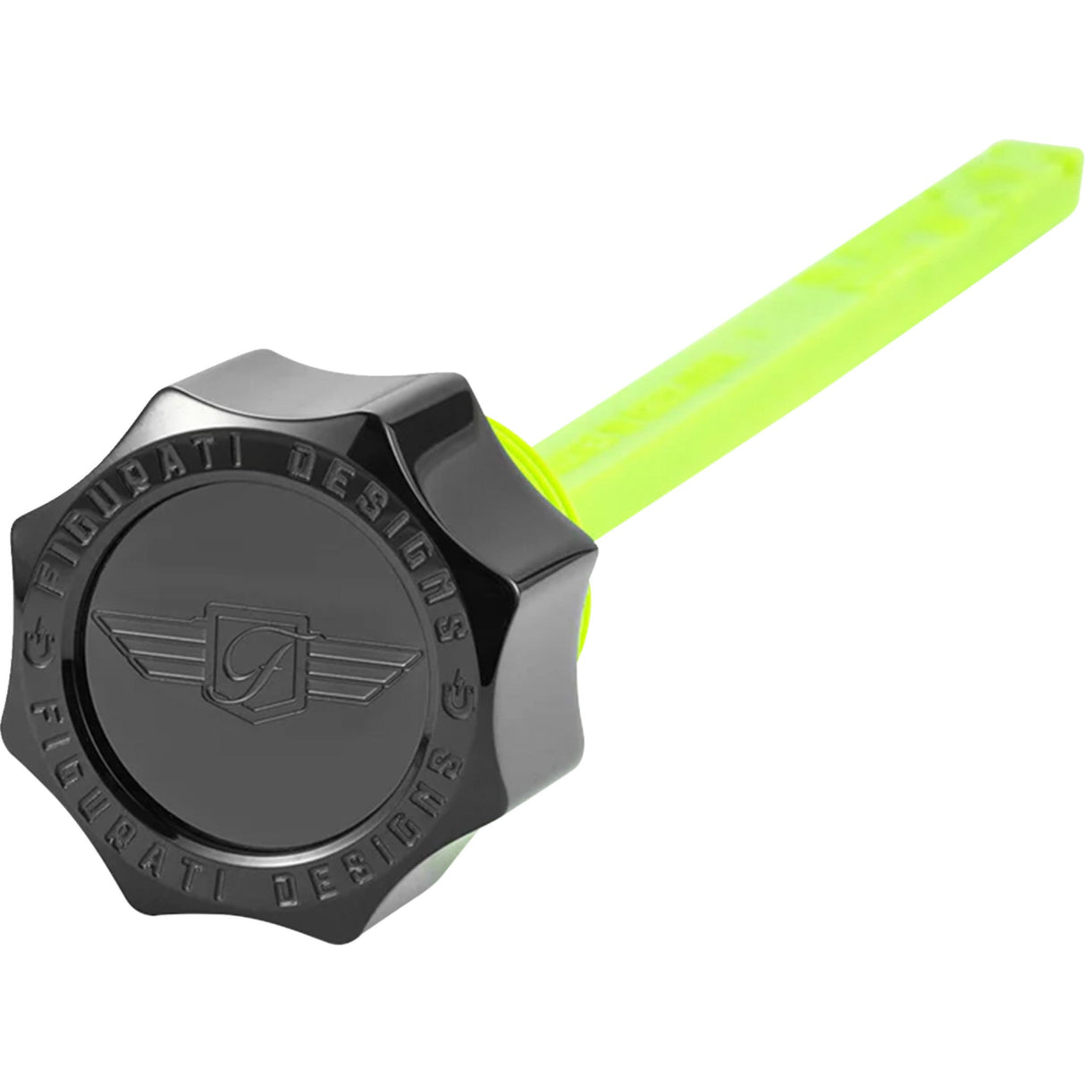 Figurati Designs Magnetic Oil Dipstick Curved Black - FD01-MAGDSPP-SM-BLK For Indian 2020-2024