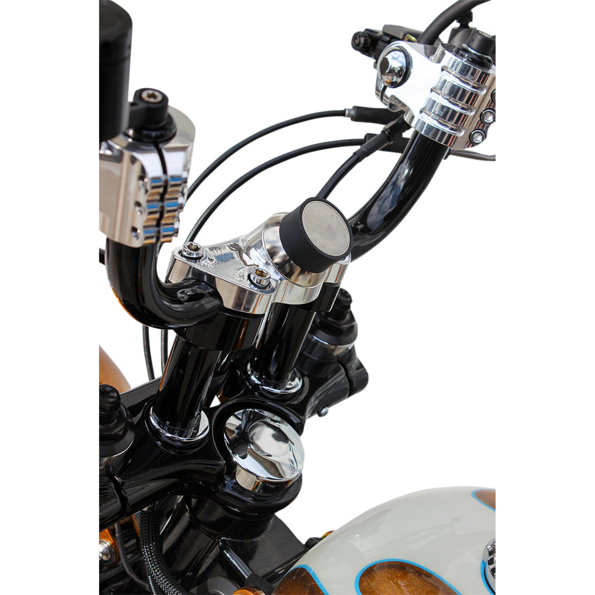 Klock Werks iOmounts™ Device Mount Handlebar Clamp Chrome - KWD-02-0384 For Harley Motorcycles 1984-2018