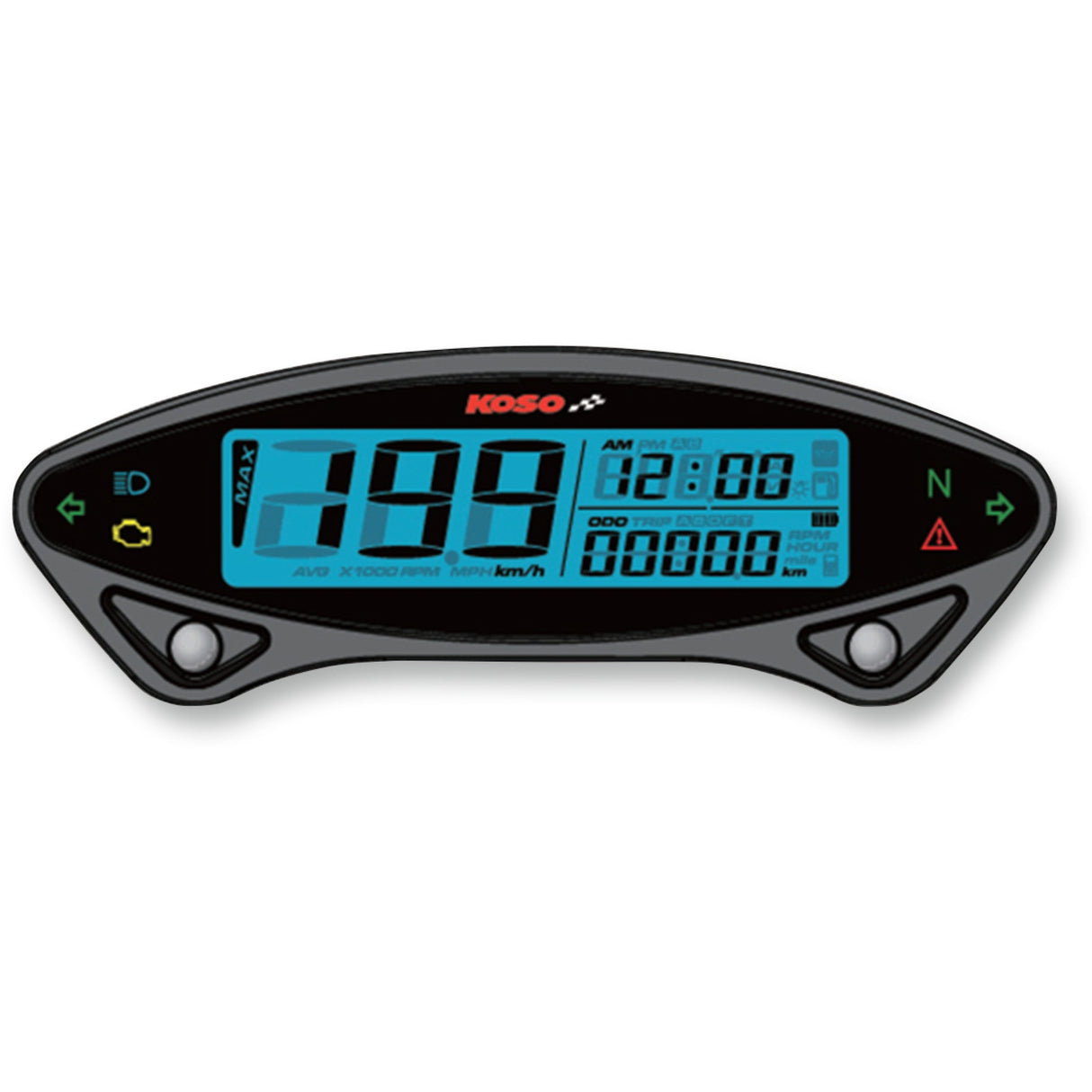 KOSO NORTH AMERICA 2210-0366 BA048001 DB EX-02 Speedometer 4.72" w x 0.91" h x 1.57" d