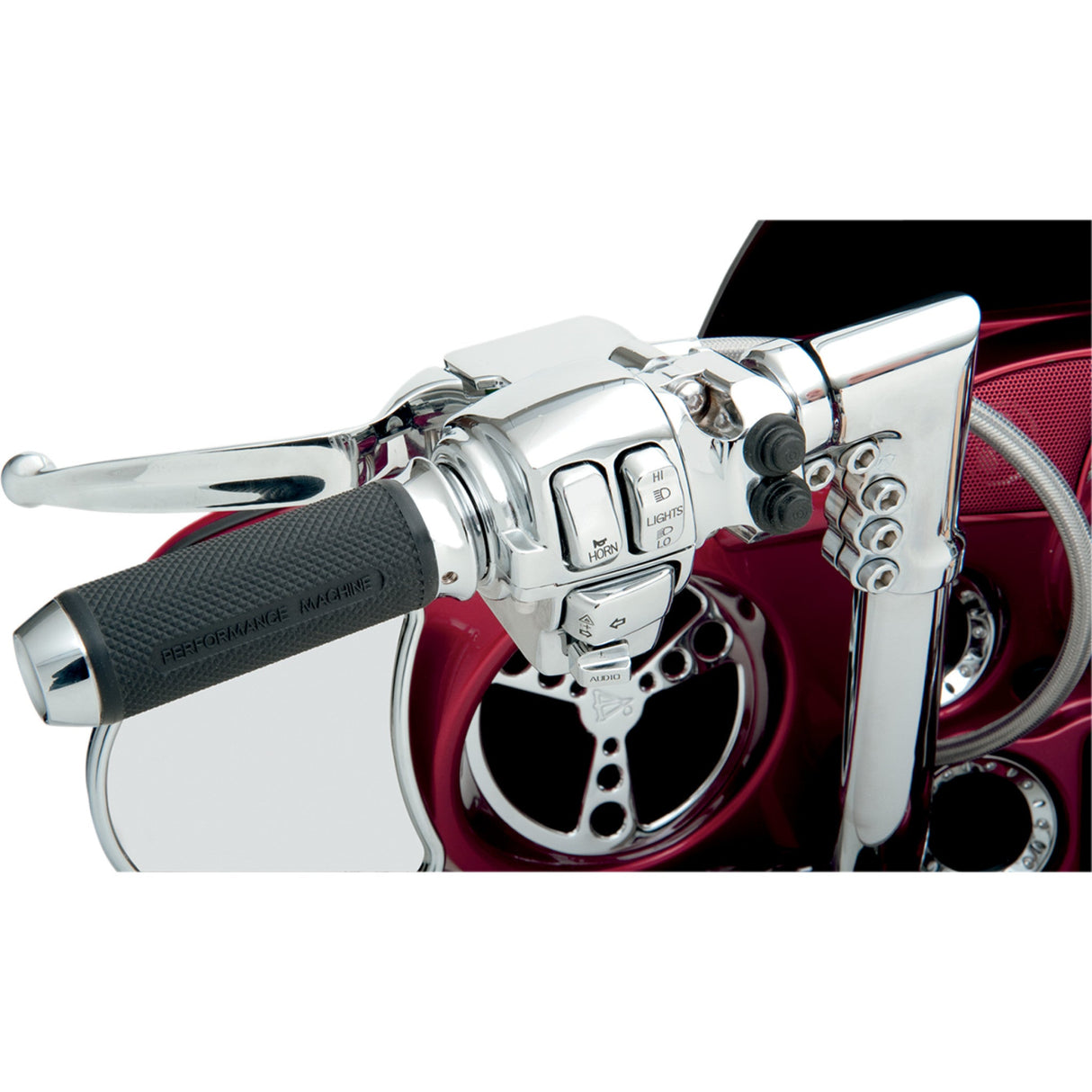DRAG SPECIALTIES 0616-0130 Switch Cap Kit Switch Caps - Audio/Cruise - Chrome