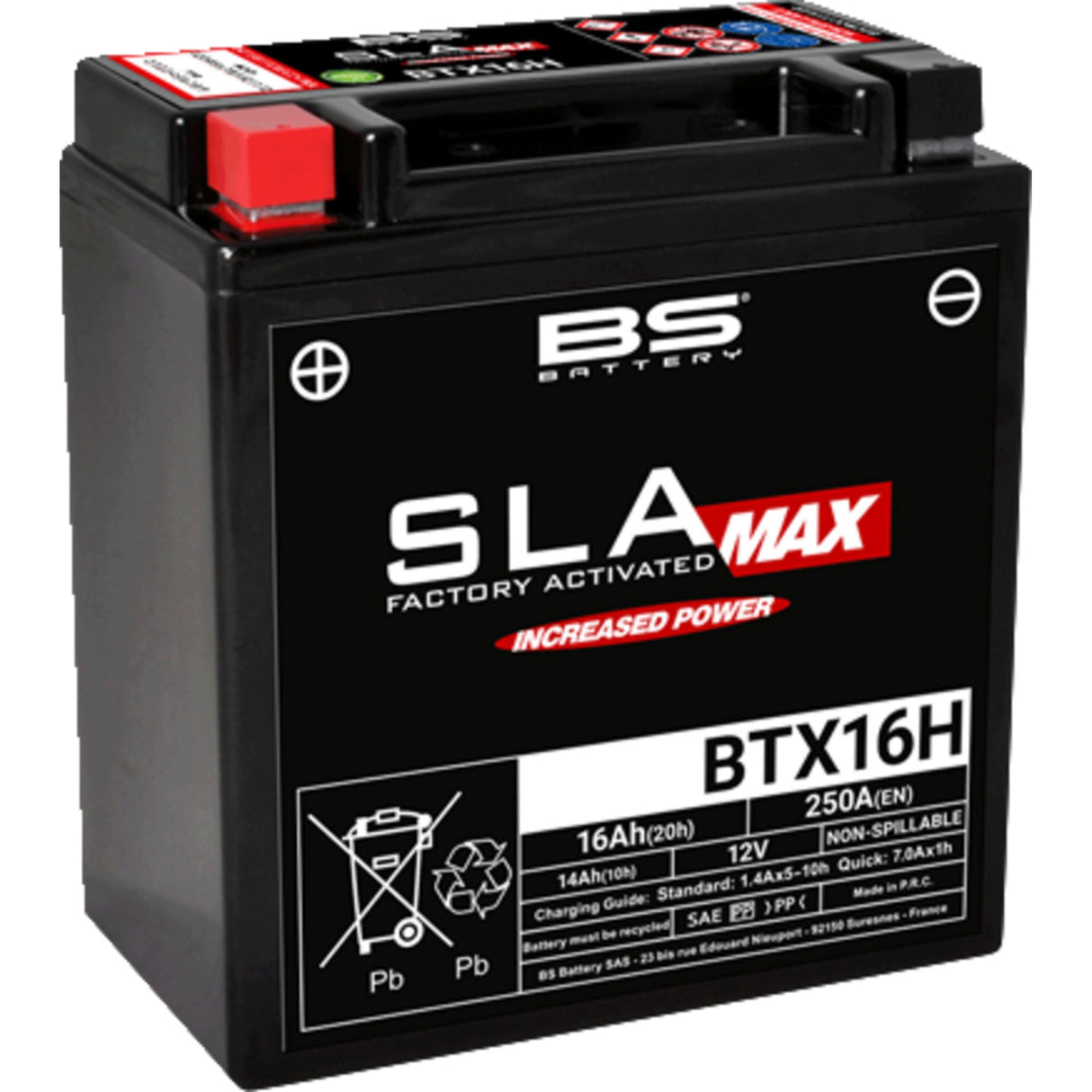 Bs Battery BTX Battery - 300896 For Triumph Tiger / XC 800 2011-2019 | Piaggio 400 2007-2010 | Suzuki 500F Vinson 4x4 / 1500 Intruder 2005-2011