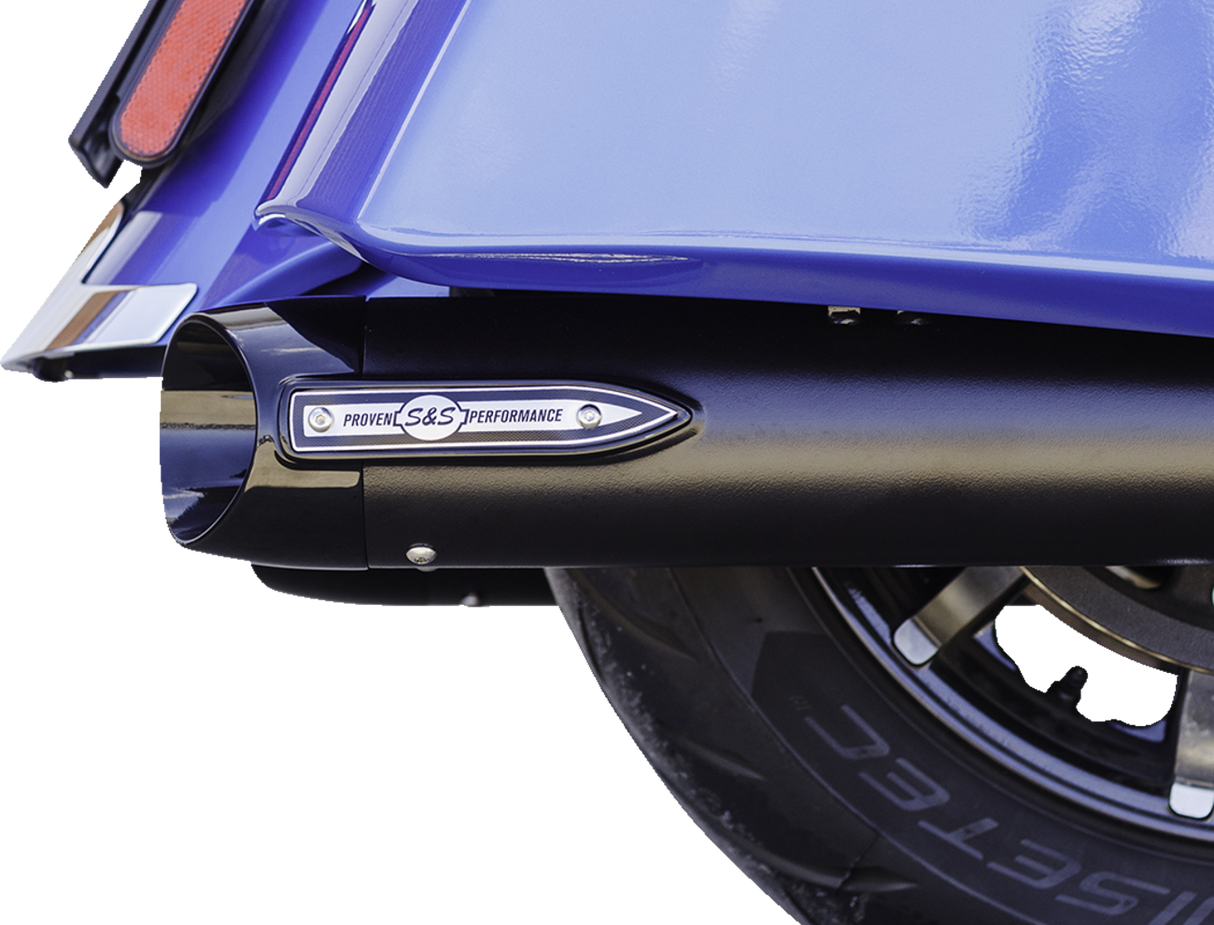 4" Broadhead Slip-On Mufflers - Slash Cut - Black - 1801-1764