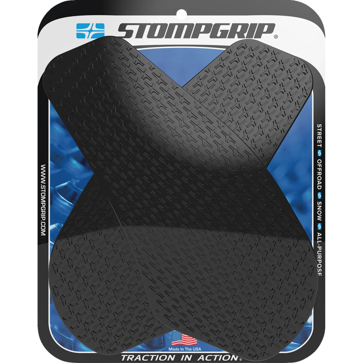 STOMPGRIP 4320-2637 55-14-0004B Icon Profile Traction Pad Tank Grips Traction Pad Tank Grips - Icon - Black - YZF-R6