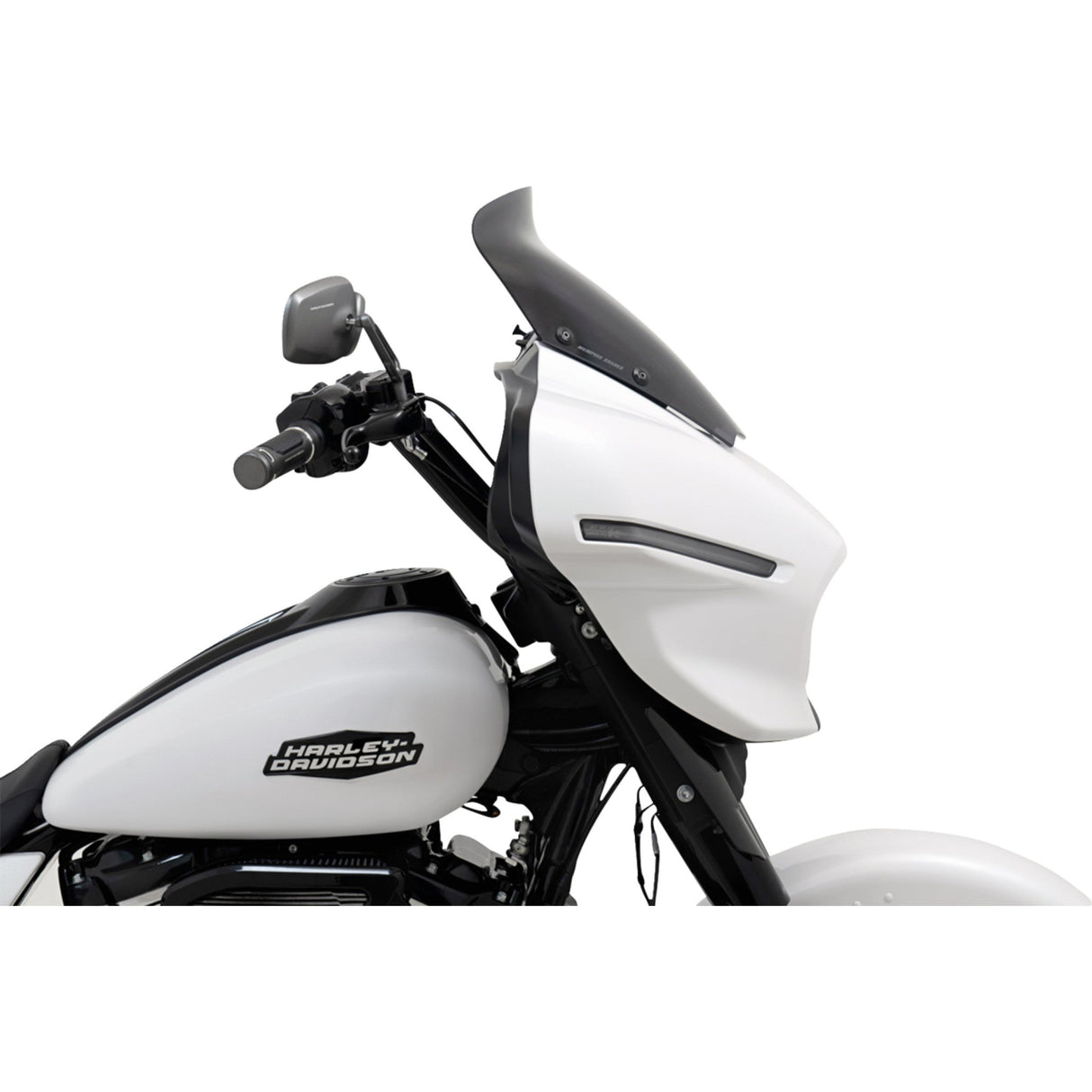 Memphis Shades Spoiler Windshield 6" Dark Black Smoke - MEP89010 For Harley Street Glide 2023-2026