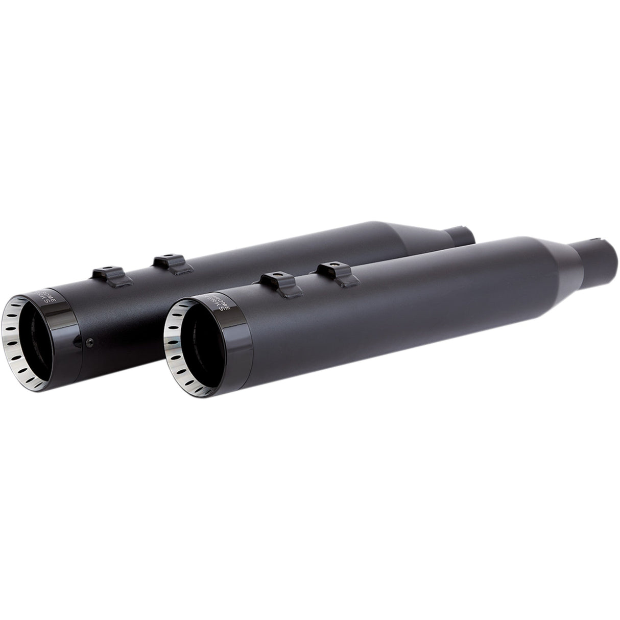 KHROME WERKS 1801-1256 202870 HP-Plus 4.5" Slip-On Mufflers 4.5" Mufflers for Touring - Black with Turbine