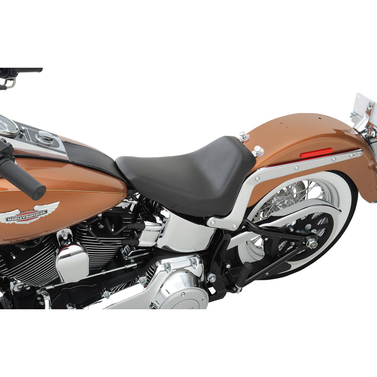 Saddlemen S3 Super Slammed Solo Seat Solo Black - 806-15-002D For Harley Softail 2006-2017