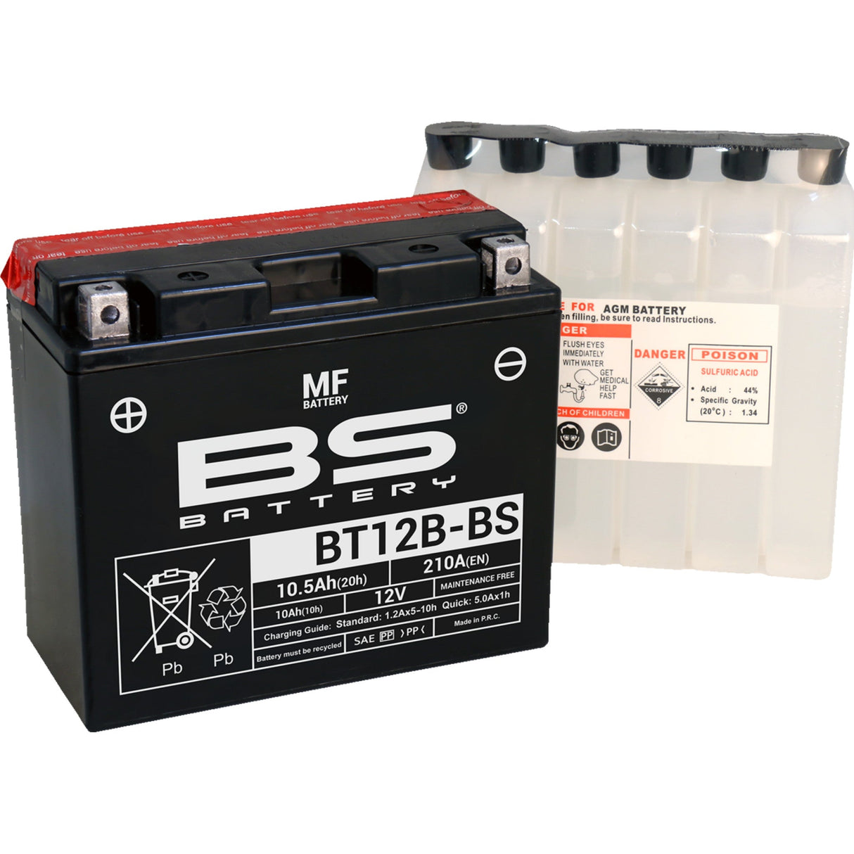 Bs Battery BT Battery - 300628 For Ducati Motorcycles 2015-2025 | Aprilia SportCity 125 Cube 2009 | Kawasaki Ninja 2004-2010