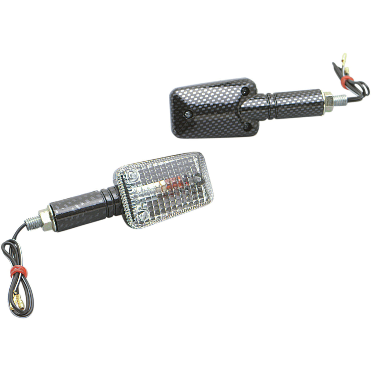 K&S TECHNOLOGIES 25-8132 25-8132 Universal Mini-Stalk Turn Signals — Marker Light Marker Light - Ministalk - Long - Carbon/Clear