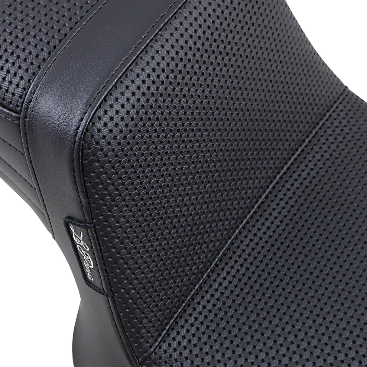LePera Tailwhip Seat Basketweave Black - L-588BW For Harley Dyna 1982-1994