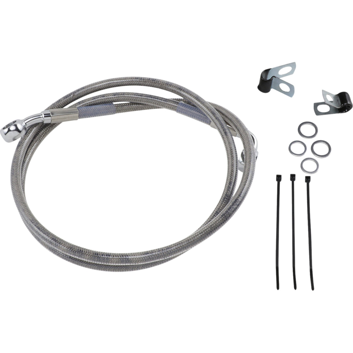 DRAG SPECIALTIES Extended Length Stainless Steel Brake Line Kit Front