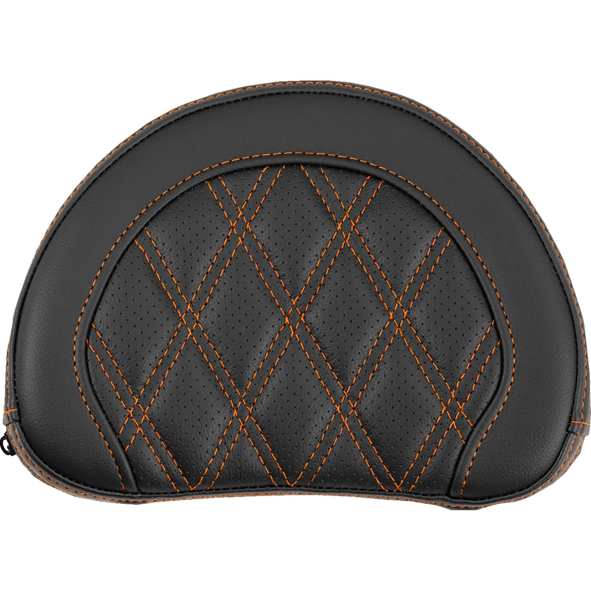 SADDLEMEN 0822-0686 051318403 Contoured Sissy Bar Pad lattice stitch - orange stitch
