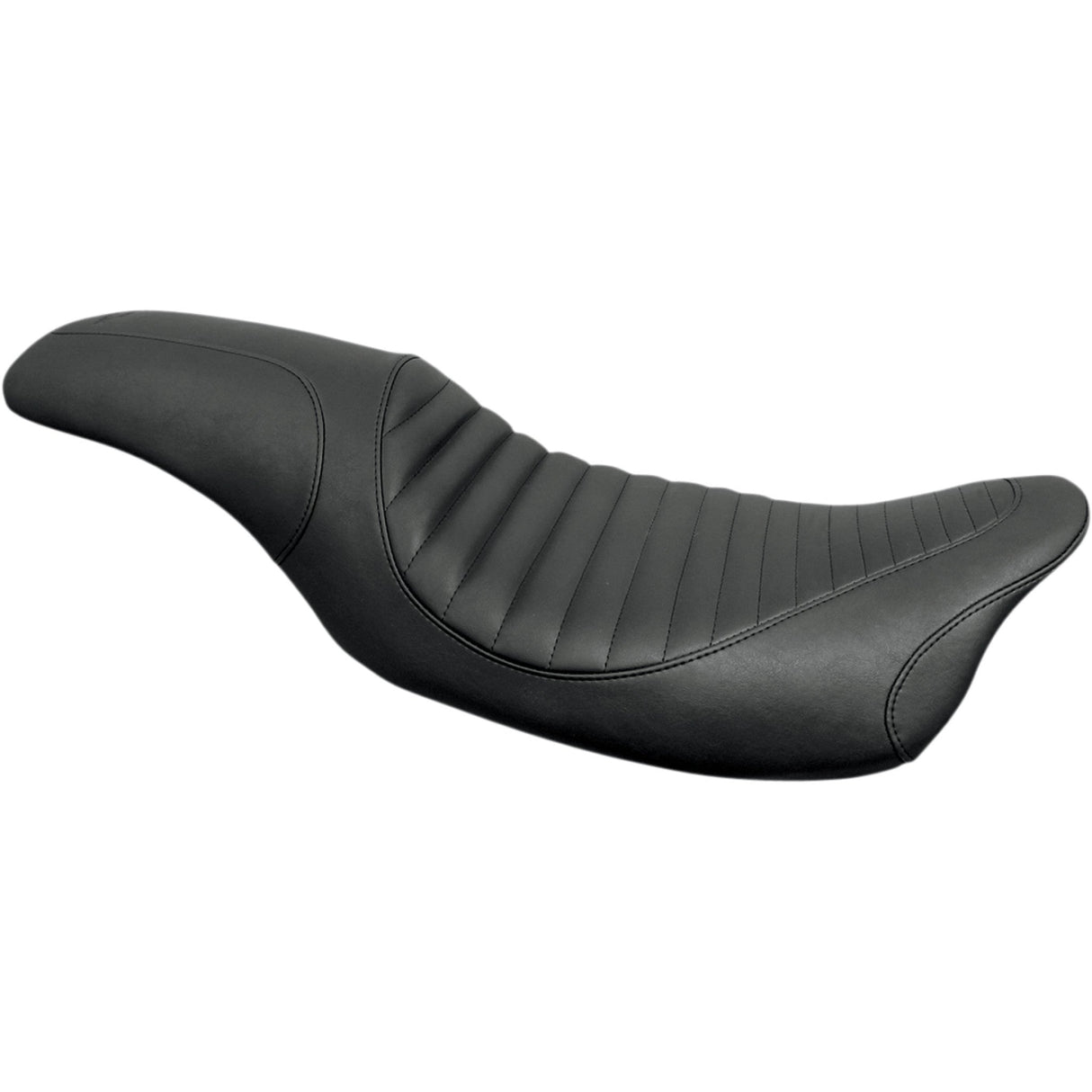 Mustang Tripper Fastback™ Seat Front Tuck-N-Roll Black - 76712 For Harley Touring 2008-2025
