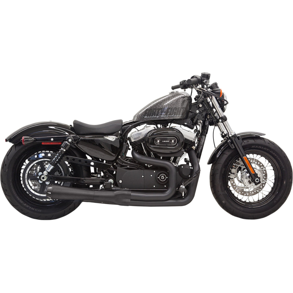 Bassani Xhaust Road Rage II Mega Power 2-Into-1 Exhaust System - 1X32RB For Harley Sportster 2014-2020