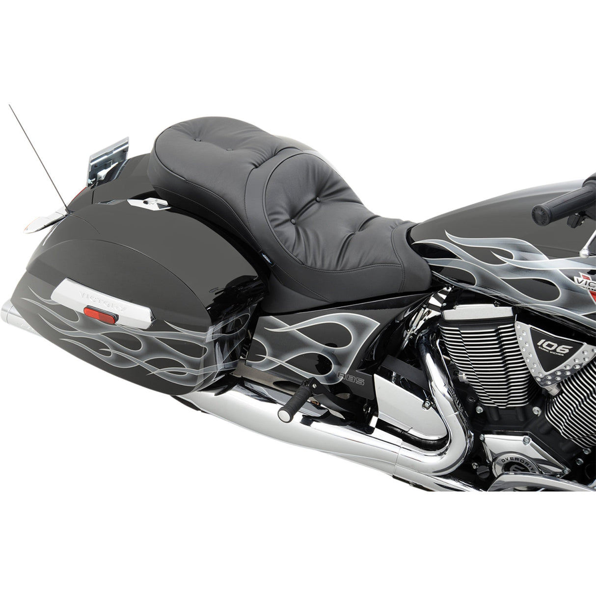 DRAG SPECIALTIES Low-Profile Touring Seat - Black Victory '10-'15