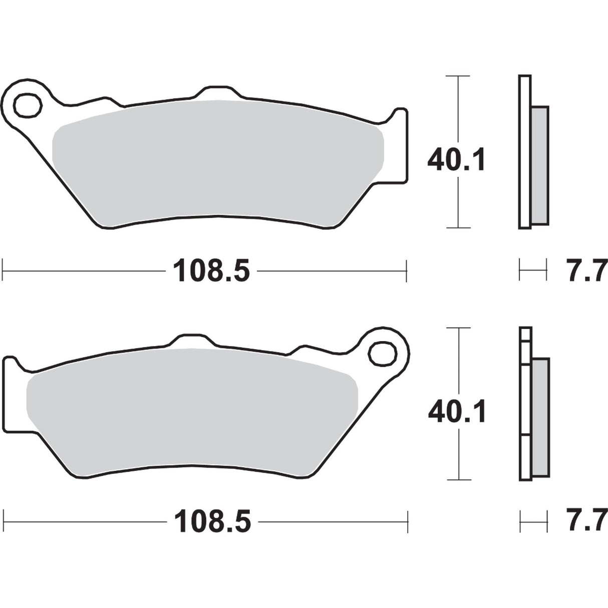 SBS 1721-1532 674HF HF Street Ceramic Organic Brake Pads HF Brake Pads