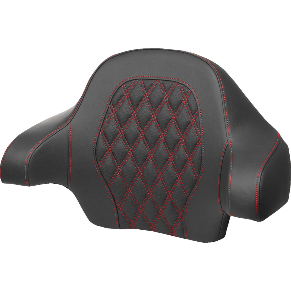 Saddlemen Tour Pak® Backrest Pad Lattice Stitch Red Stitch - 814-07-15004 For Harley Touring 2014-2026