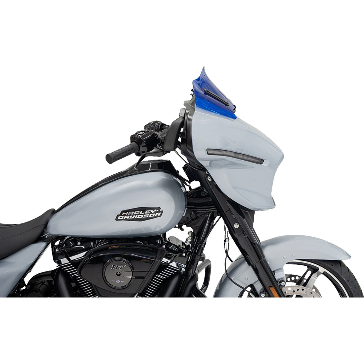 Klock Werks Kolor Flare® Windshield 8" Blue - KWW-01-0732 For Harley Touring 2023-2026