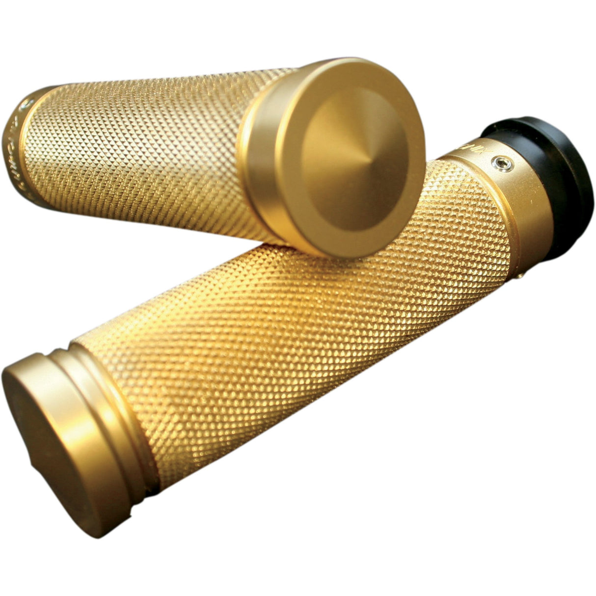 Accutronix Brass Knurled Custom Grips TBW - GR101-K5 For Harley Motorcycles 2008-2024